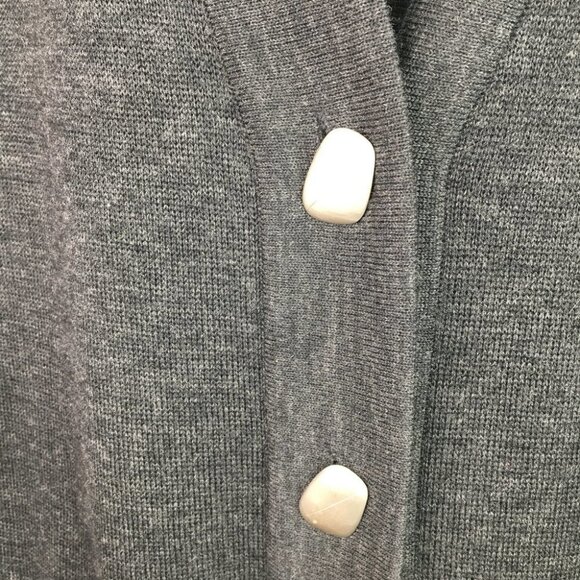 Premier Collection Petites Wool Gray Cardigan - Picture 3 of 8